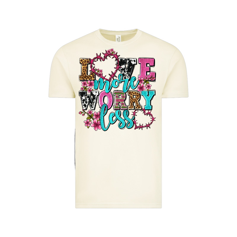 Love More Worry Less Olivia Vintage Tee by OliviaCreatesArt | Teevron