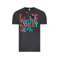 Vintage Black love more worry less olivia Vintage Tee - OliviaCreatesArt