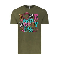 Vintage Olive love more worry less olivia Vintage Tee - OliviaCreatesArt
