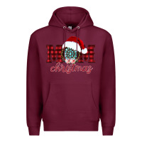 Burgundy mom Christmas Premium Hoodie - CowhideDigitalArt