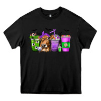 Black Coffee Cups with Cow and Halloween Heavy Core Tee - texasbilliewilder