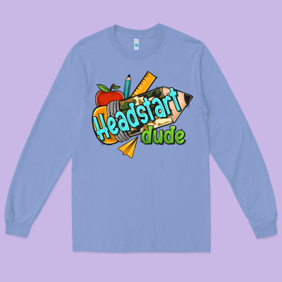 Headstart Dude Long Sleeve Tee Designed By Ranaportraitstore