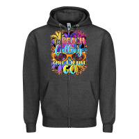 Charcoal Heather the beach is calling and i must go Zipper Hoodie - BarkalooDesign