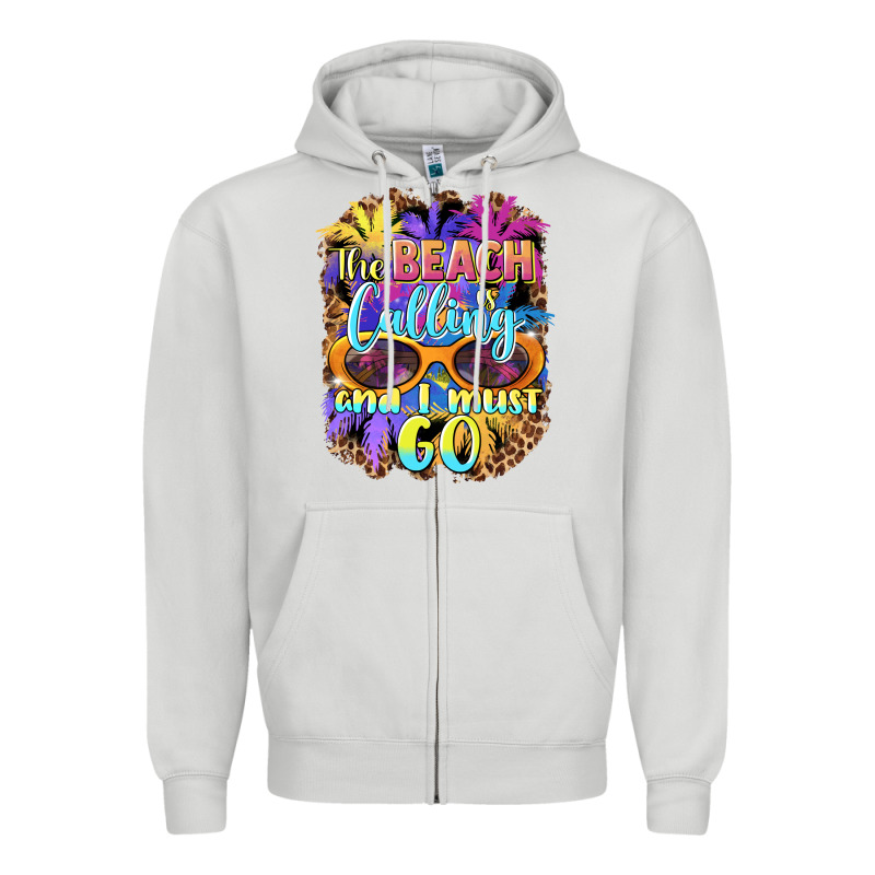 The Beach Is Calling And I Must Go Zipper Hoodie by BarkalooDesign | Teevron