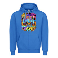 True Royal the beach is calling and i must go Zipper Hoodie - BarkalooDesign