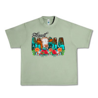 Oil Green Blessed Mama Flowers Cow Urban Heavy Tee - CowCowDesign