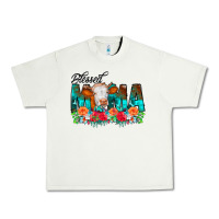 Pistachio Blessed Mama Flowers Cow Urban Heavy Tee - CowCowDesign