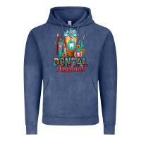 Vintage Denim Dental Assistant Dentist Frappe Vintage Hoodie - FaDigitalArtStudio