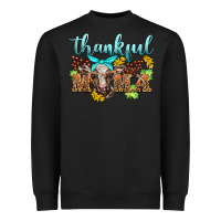 Black thankful mama cow Heavyweight Sweatshirt - BarkalooDesign