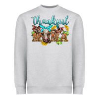Heather Grey thankful mama cow Heavyweight Sweatshirt - BarkalooDesign