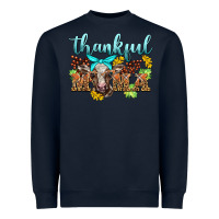 Navy thankful mama cow Heavyweight Sweatshirt - BarkalooDesign