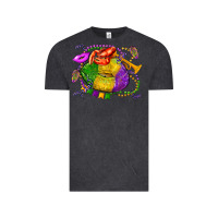 Vintage Black mardi gras lips olivia Vintage Tee - OliviaCreatesArt