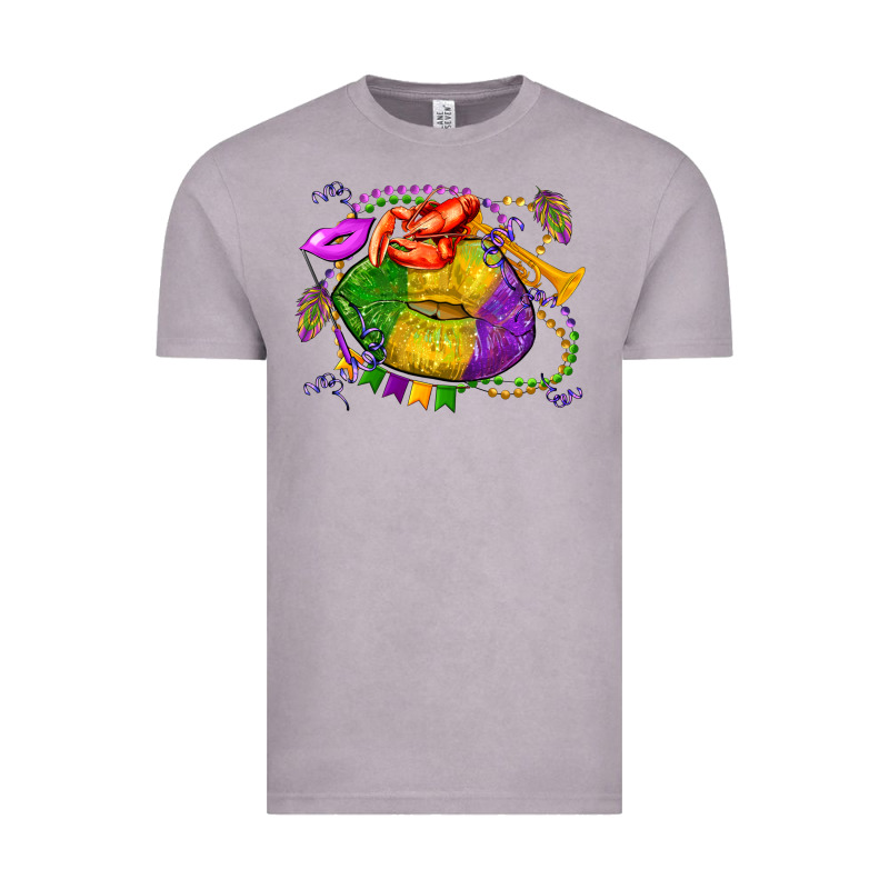 Mardi Gras Lips Olivia Vintage Tee by OliviaCreatesArt | Teevron