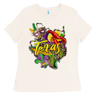 Bone texas map mardi gras Ladies Tee - CowGirlArtShop