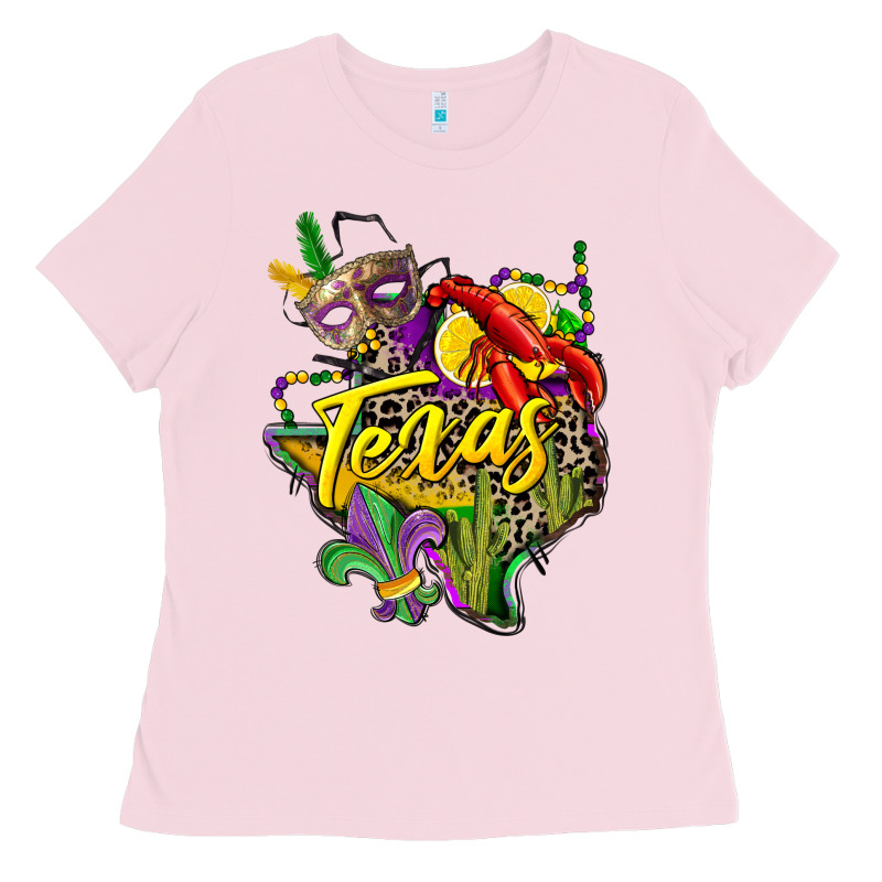 Texas Map Mardi Gras Ladies Tee by CowGirlArtShop | Teevron