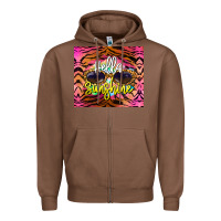 Chestnut hello sunshine Zipper Hoodie - BarkalooDesign