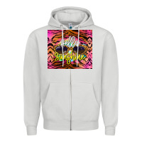 Dove Grey hello sunshine Zipper Hoodie - BarkalooDesign