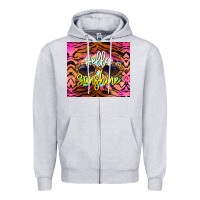 Heather Grey hello sunshine Zipper Hoodie - BarkalooDesign