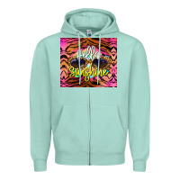 Seafoam hello sunshine Zipper Hoodie - BarkalooDesign