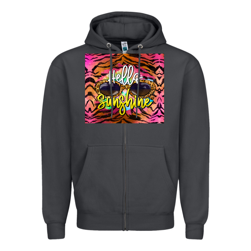 Hello Sunshine Zipper Hoodie by BarkalooDesign | Teevron