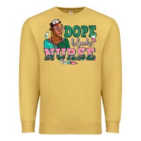 Antique Gold afro  nurse dope black Premium Sweatshirt - AdoDesignShop