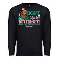 Black afro  nurse dope black Premium Sweatshirt - AdoDesignShop