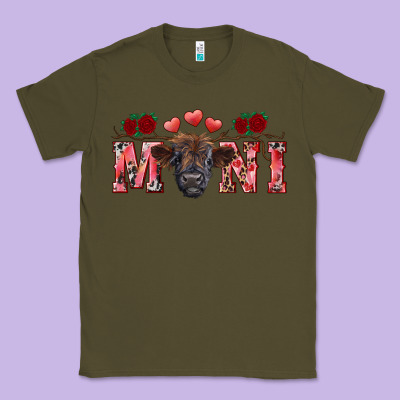Valentine's Day Mini Black Highland Calf Classic Tee Designed By Ranaportraitstore