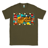 Army Green bulldozer sippy Classic Tee - Artiststas