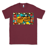 Burgundy bulldozer sippy Classic Tee - Artiststas