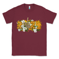 Burgundy 2024 skeleton middle finger new year Classic Tee - CowGirlArtShop