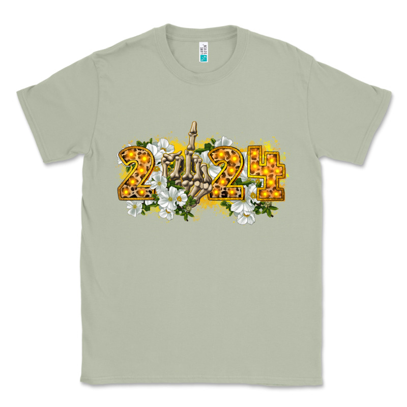 2024 Skeleton Middle Finger New Year Classic Tee by CowGirlArtShop | Teevron