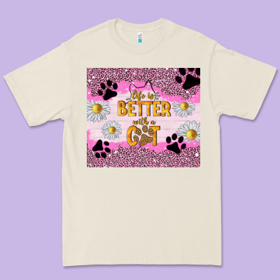 Life Is Better With A Cat Premium Tee Designed By Tumblerdesignbyshophia