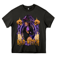 Asphalt Bad Witch Black Woman Heavy Core Tee - texasbilliewilder
