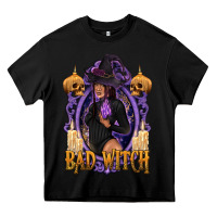 Black Bad Witch Black Woman Heavy Core Tee - texasbilliewilder