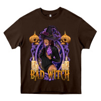 Chocolate Brown Bad Witch Black Woman Heavy Core Tee - texasbilliewilder
