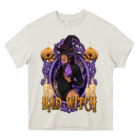 Cream Bad Witch Black Woman Heavy Core Tee - texasbilliewilder