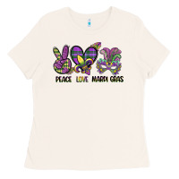 Bone peace love mardi gras Ladies Tee - CowGirlArtShop