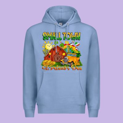 Small Town St Patricks Day Premium Hoodie Designed By Cowhidedigitalart
