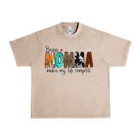 French Oak Being a Momma Makes My Life Complete Urban Heavy Tee - CowCowDesign