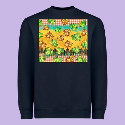 Fall Leaf Tumbler Heavyweight Sweatshirt Designed By Barkaloodesign