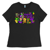 Black mardi gras party Ladies Tee - CowGirlArtShop