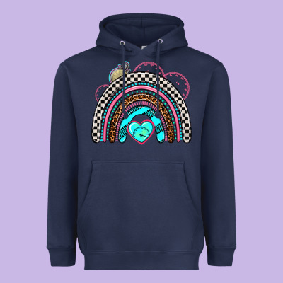 Race Rainbow Heavyweight Hoodie Designed By Adodesignshop