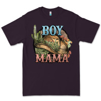 Plum Boy Mama western cactus Cowboy Premium Tee - HowdyJamesFarm