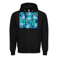 Black dolphin tumbler Zipper Hoodie - BarkalooDesign