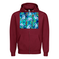 Burgundy dolphin tumbler Zipper Hoodie - BarkalooDesign
