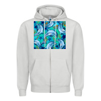 Dove Grey dolphin tumbler Zipper Hoodie - BarkalooDesign