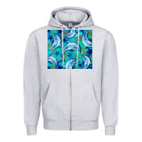 Heather Grey dolphin tumbler Zipper Hoodie - BarkalooDesign