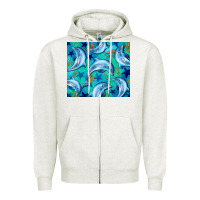 Oatmeal Heather dolphin tumbler Zipper Hoodie - BarkalooDesign