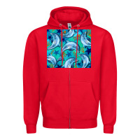 Red dolphin tumbler Zipper Hoodie - BarkalooDesign