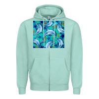 Seafoam dolphin tumbler Zipper Hoodie - BarkalooDesign